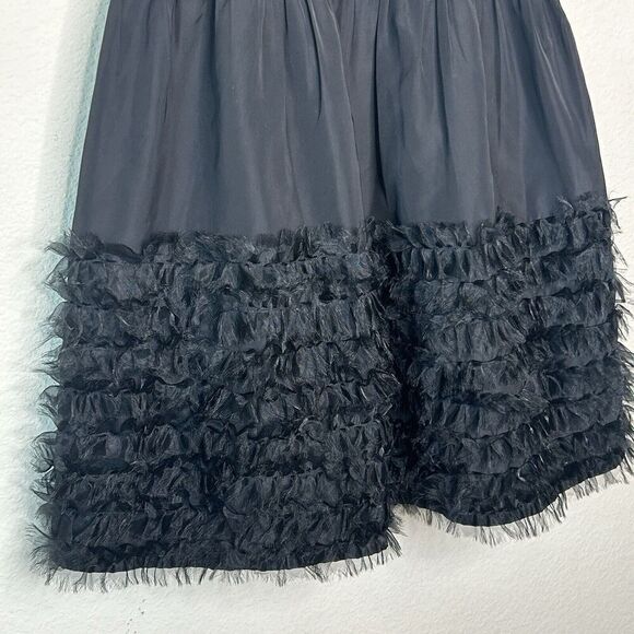 Twelve by Twelve Black Tiered Tulle Bow Back Fit and Flare Dress S - Picture 5 of 11